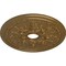 Ekena Millwork Rose and Ribbon Ceiling Medallion (Fits Canopies up to 4"), 23 5/8"OD x 4"ID x 1 1/2"P, Pale Gold CM23ROPAS - alternate 3